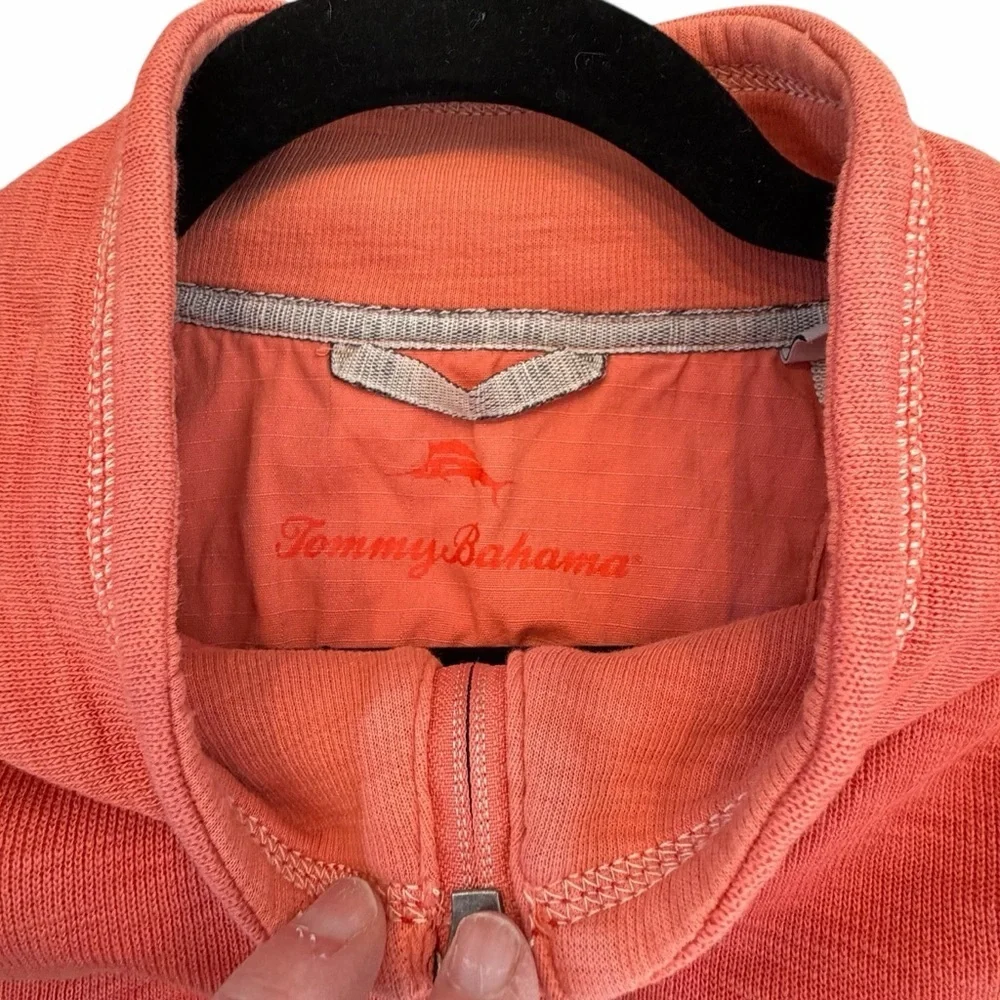 Tommy Tobago Bay 1/4 Zip Pullover Sweater Size 2XL TTG Coral